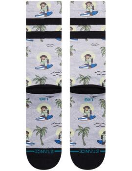 CALCETIN STANCE SURFING MONKEY, GRIS