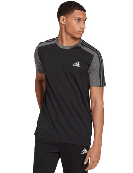 CAMISETA MANGA CORTA ADIDAS HOMBRE NEGRO GRIS