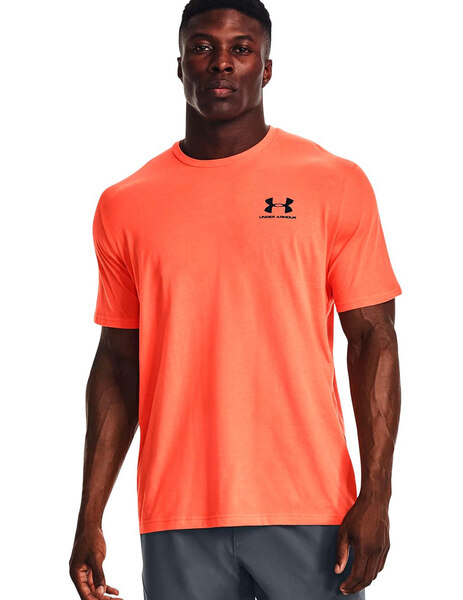 camiseta under armour hombre manga corta, naranja