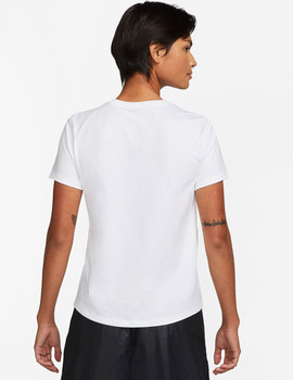 camiseta manga corta nike mujer logo grande, blanco