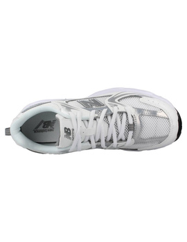 zapatilla new balance junior 530, blanco/plata/gris