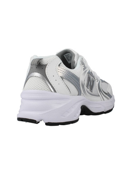 zapatilla new balance junior 530, blanco/plata/gris