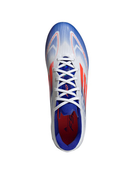 bota de fútbol adidas F50 LEAGUE 2G/3G AG, blanco/azul