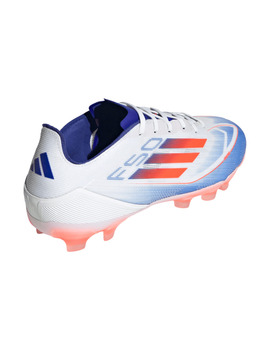 bota de fútbol adidas F50 PRO MG, blanco/azul