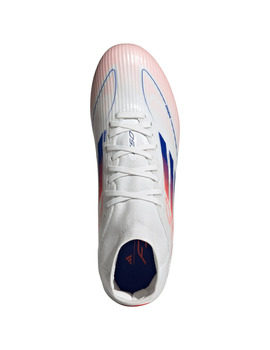 bota de fútbol mujer con calcetin adidas F50 LEAGUE MID, blanco