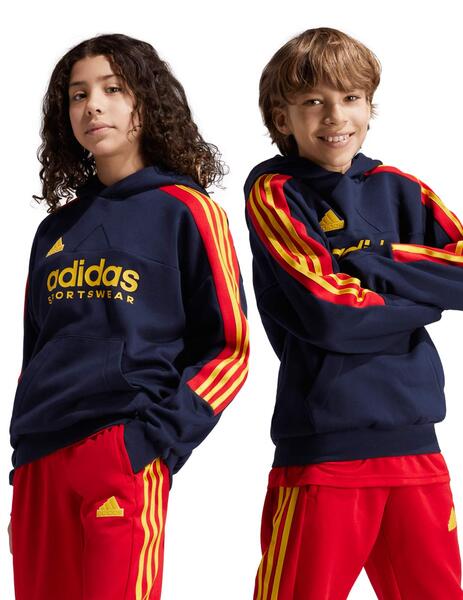 sudadera adidas con capucha Espana junior marino rojo