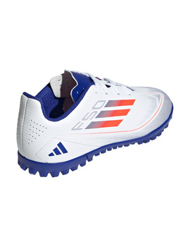 bota de fútbol adidas jr. F50 CLUB turf, blanco/azul