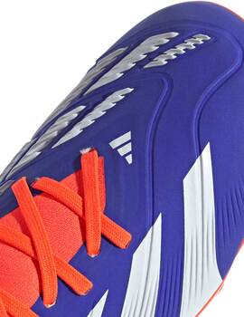 bota de fútbol adidas PREDATOR PRO MG, azul/blanco/naranja