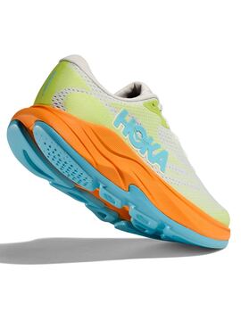 zapatilla running Hoka RINCON 4, blanco/verde/naranja