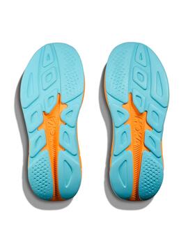 zapatilla running Hoka RINCON 4, blanco/verde/naranja