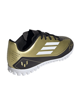 bota de fútbol adidas turf junior F50 CLUB  MESSI, dorado