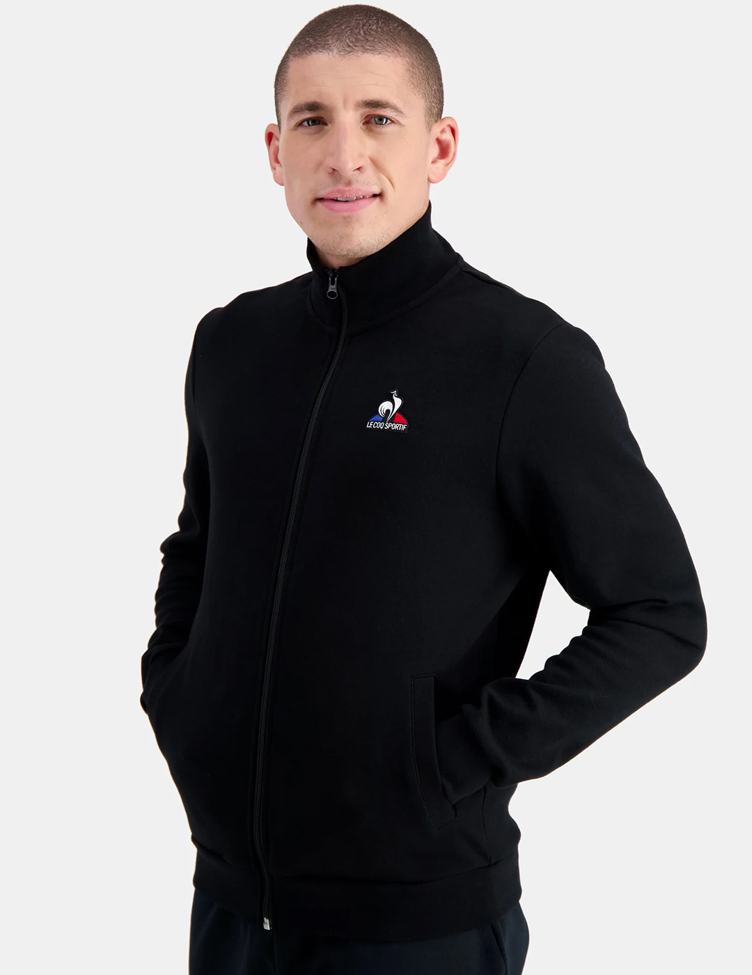 sudadera abierta  hombre le coq sportif SWEAT N°4 M negro