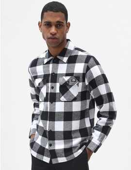 camisa cuadros dickies hombre SACRAMENTO, negro/blanco