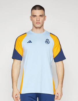 camiseta manga corta REAL MADRID, celeste/naranja