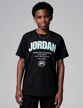 Camiseta Junior Jordan manga corta Champions, negro