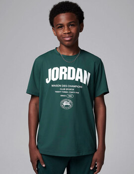 Camiseta Junior Jordan manga corta Champions, verde