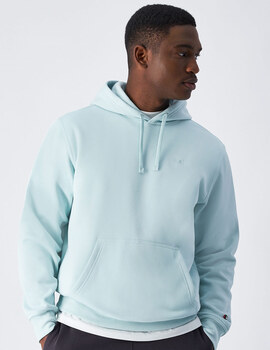 sudadera champion con capucha celeste