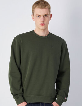 sudadera champion cuello redondo verde militar