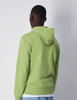 sudadera champion con capucha verde fluor