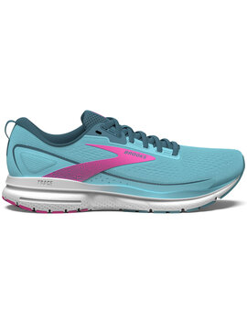 zapatilla running mujer Brooks TRACE 3, celeste/rosa