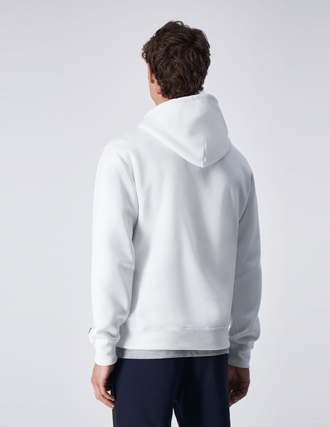 sudadera champion con capucha blanco