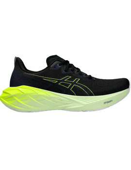 zapatilla hombre asics NOVABLAST 4, negro/lima