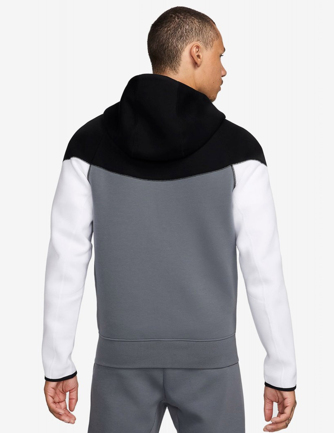 sudadera abierta hombre nike  TECH FLEECE , gris/negro/blanco