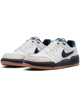 zapatilla nike hombre FULL FORCE LO, blanco/negro/turquesa