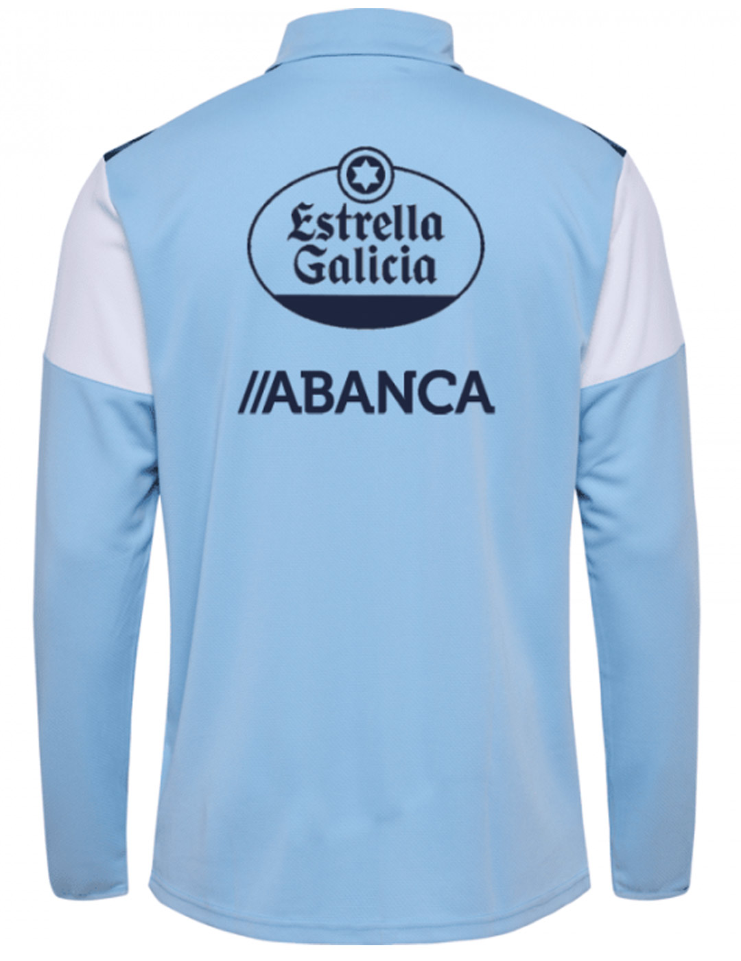 sudadera adulto CELTA de Vigo, media cremallera celeste