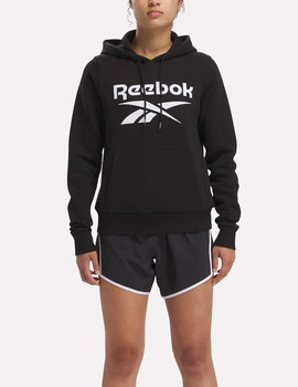 sudadera mujer reebok con capucha negro