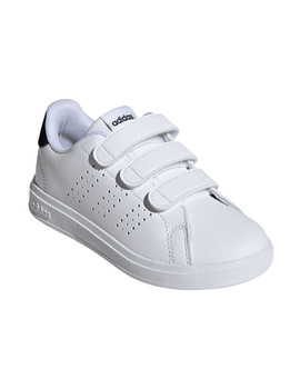 zapatilla adidas kid con velcro ADVANTAGE CF blanco