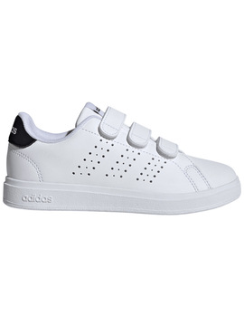 zapatilla adidas kid con velcro ADVANTAGE CF blanco