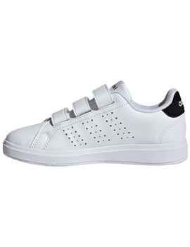 zapatilla adidas kid con velcro ADVANTAGE CF blanco