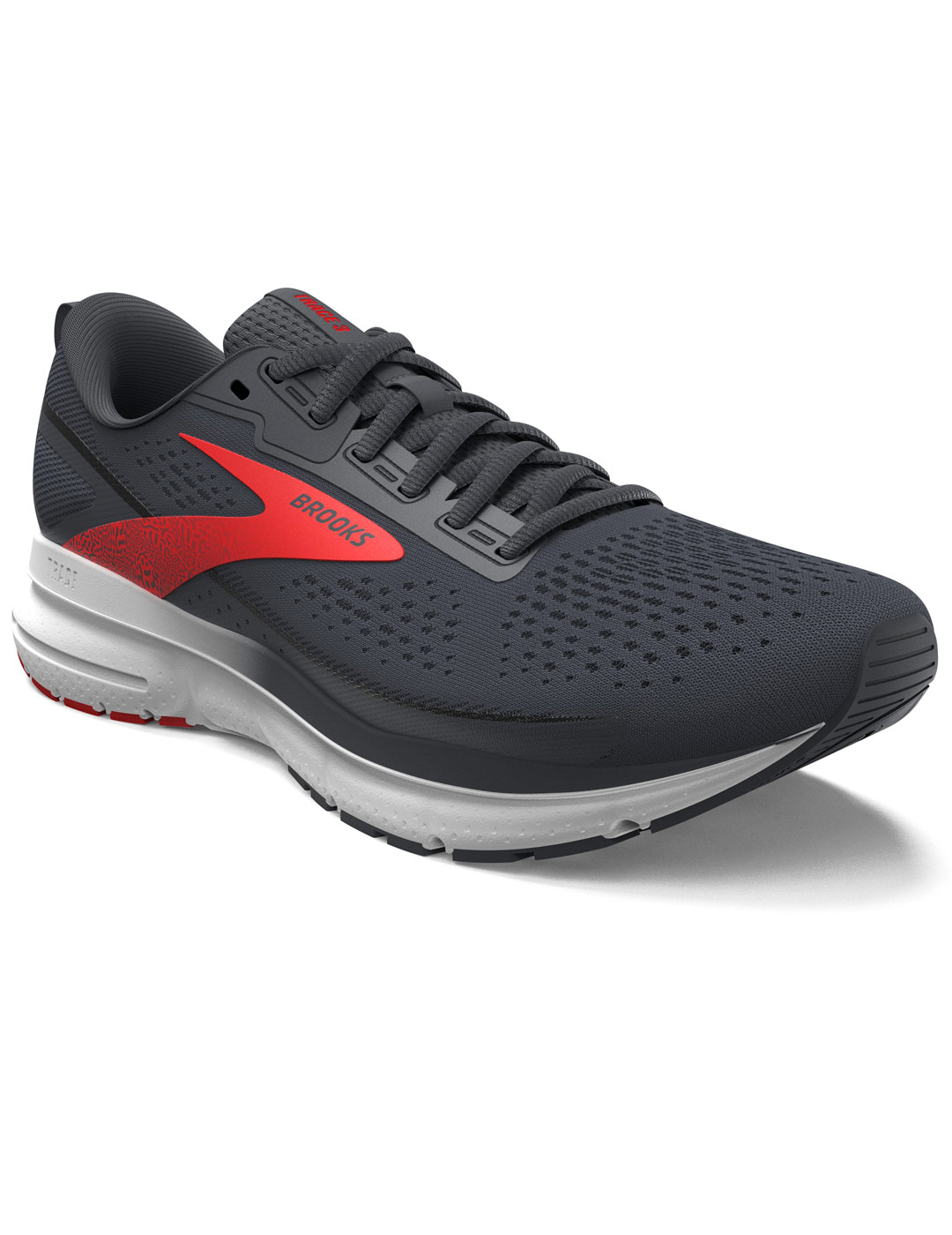 zapatilla running hombre Brools TRACE 3, gris/rojo