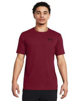 camiseta manga corta hombre under armour, granate