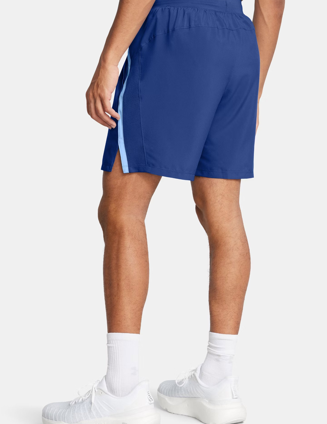 short hombre under armour  LAUNCH 7'', azul