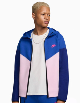 sudadera nike hombre SPORTSWEAR TECH FLEECE, rosa/azulón