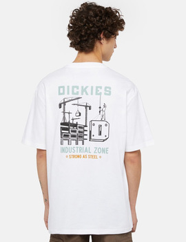 camiseta hombre manga corta dickies  INDUSTRIAL ZONE blanco