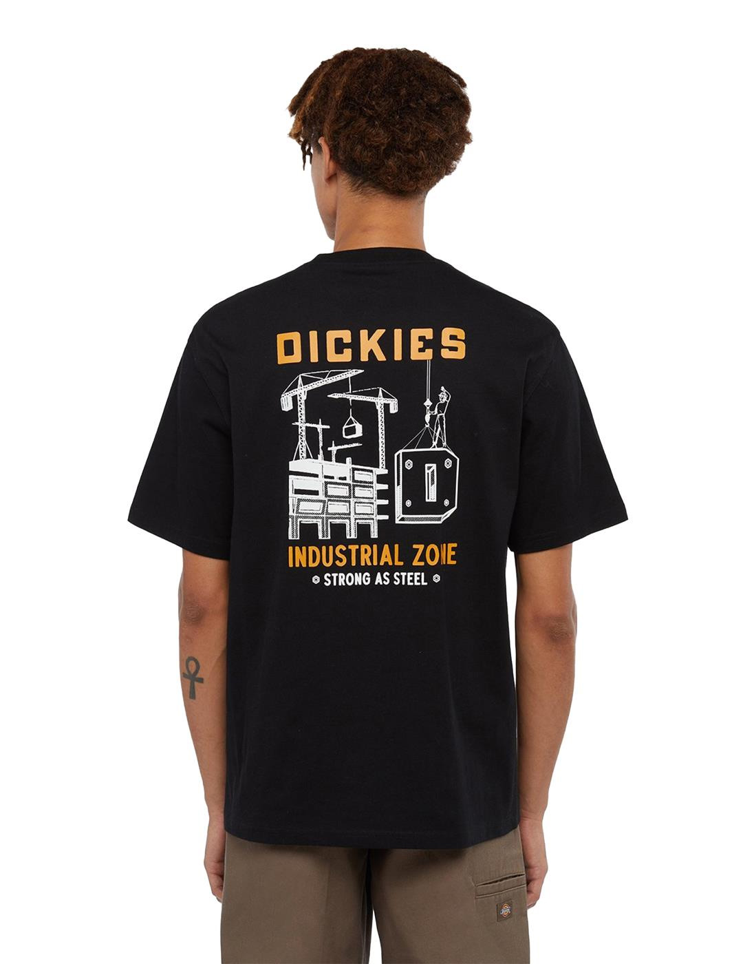 camiseta hombre manga corta dickies  INDUSTRIAL ZONE negro