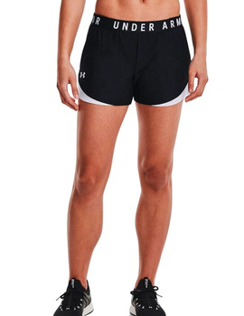 short mujer under armour PLAY UP SHORTS 3.0, negro/blanco