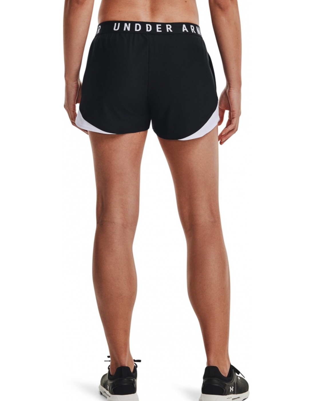 short mujer under armour PLAY UP SHORTS 3.0, negro/blanco