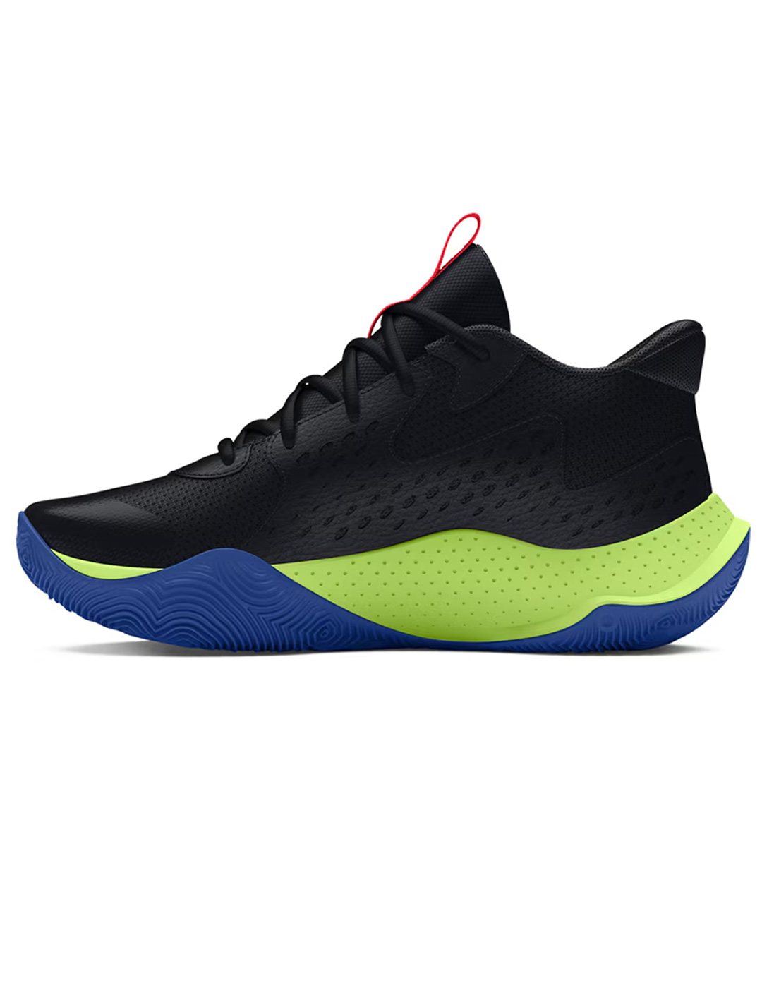 zapatilla baloncesto under armour junior  GS JET '23, negro/verde