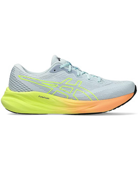 zapatilla running mujer asics GEL-PULSE 15, gris/amarillo/naranja