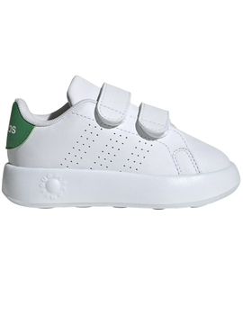 zapatilla con velcro bebé adidas ADVANTAGE CF I, blanco/verde