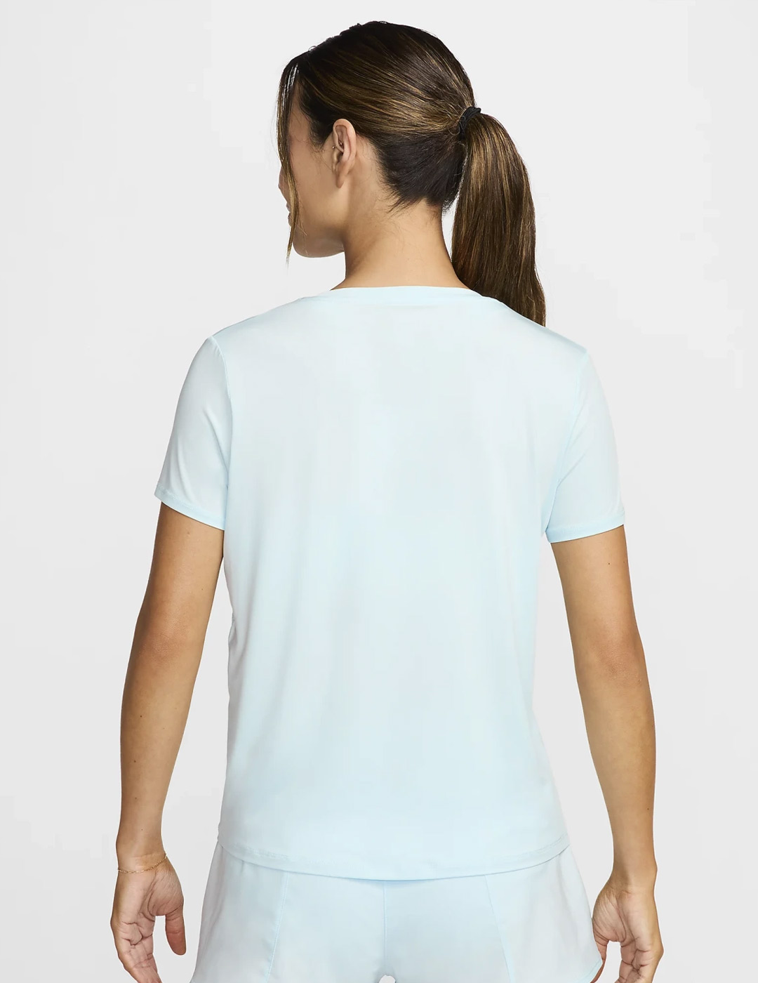 camiseta de asas  running mujer NIKE ONE SWOOSH celeste