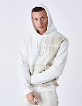 sudadera capucha hombre Project Paris, blanco