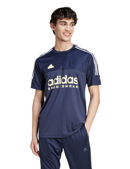 camiseta manga corta hombre adidas  TIRO TEE, marino/vainilla