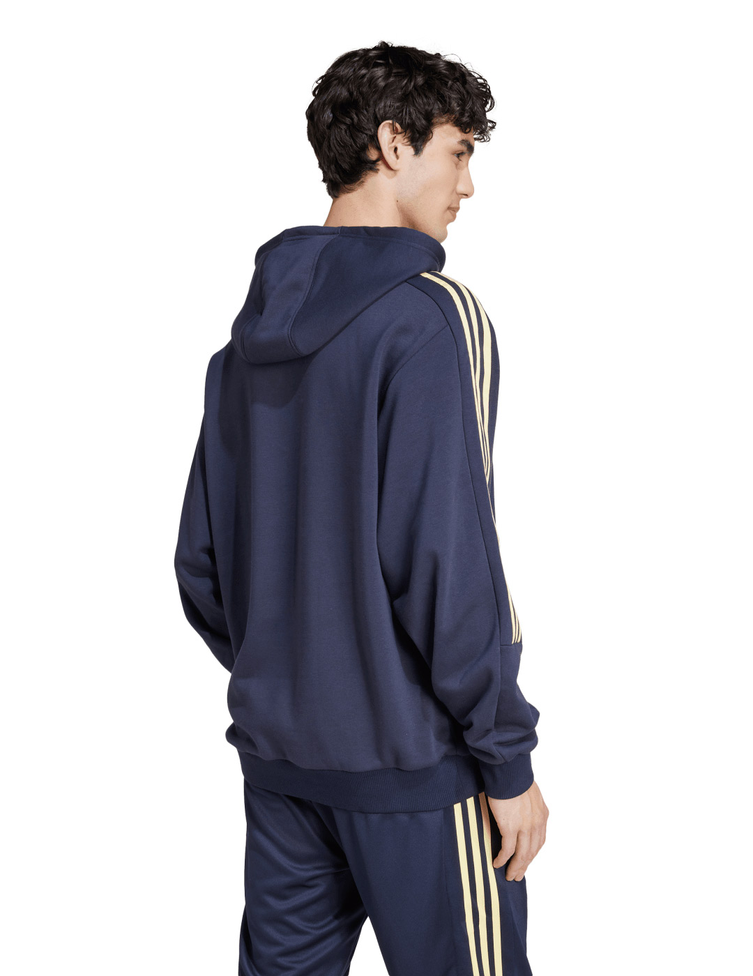 sudadera con capucha hombre adidas  TIRO FT , marino/vainilla