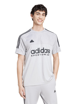 camiseta manga corta hombre adidas  TIRO TEE, gris/negro