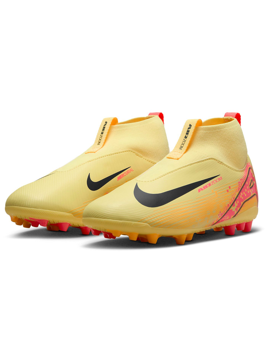 bota de fútbol junior Kylian Mbappé ,ZOOM SUPERFLY 10, amarillo/naranja